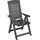 PROGARDEN Tampa Klappsessel 60 x 61 x 109 cm anthrazit 4 St. inkl. 4 x Auflagen terrakotta