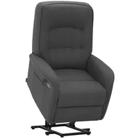M MCombo Fernsehsessel M MCombo Mikrofaser 67 x 111 x 90 cm Grau elektrisch mit Aufstehhilfe und Massagefunktion