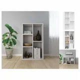 vidaXL Bücherregal/Sideboard Weiß 50x25x80 cm Holzwerkstoff