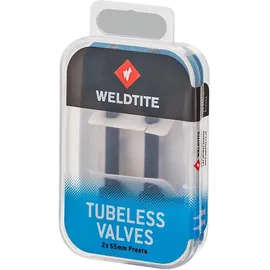 WELDTITE Presta Tubeless Ventile 2 Einheiten - schwarz - 55 mm