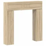 vidaXL Kaminumrandung Sonoma 102 x 18 x 100,5 cm Holzwerkstoff - Braun