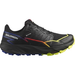 SALOMON THUNDERCROSS GTX BLUE FIRE - Hr., black/surf the web/safety yellow (7,5 UK)