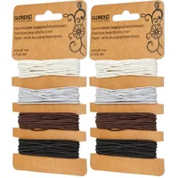 Glorex  Gummibänder 4 x 3 m Ø 1 mm beige/grau/braun/schwarz