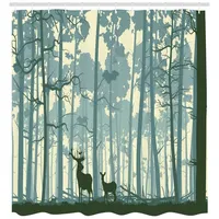 ABAKUHAUS Duschvorhang 175 x 240 cm grau schwarz weiß