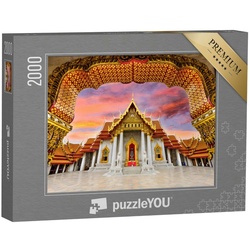puzzleYOU Puzzle Prächtiger Marmortempel in Bangkok, Thailand, 2000 Puzzleteile, puzzleYOU-Kollektionen Tempel, Kirchen & Tempel