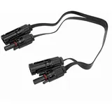 1 Paar Solarpanel Verlängerungskabel, PV Solarkabel, Kabel Kupfer Flachanschlusskabel zum Anschluss von Solarmodulen und Wechselrichtern 50cm/19.68inch-6mm2