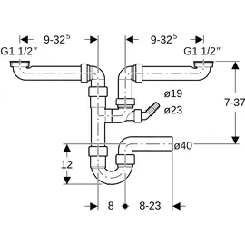Geberit Rohrbogengeruchsverschluss Siphon