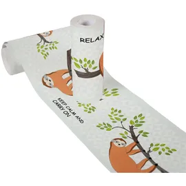 A.S. Création Chill & Relax Bordüre 16 cm 5 m Braun/Grün/Orange 403751