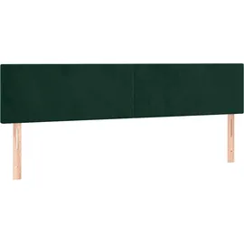 vidaXL Boxspringbett 180 x 200 cm Dunkelgrün