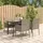 vidaXL Garten-Essgruppe 5-tlg. Schwarz/Grau