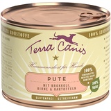 Terra Canis Hundefutter - Rind mit Karotte, Apfel und Naturreis 24x200g Dose Hundenassfutter