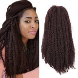 Saisifen Marley Twist Flechtfrisuren 3er Pack/Los Marley Flechtfrisuren Lang Afro Kinky Curly Butterfly Locken Crochet Hair (18 Zoll 45,7cm, #99J)