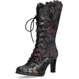 LAURA VITA Damen Stiefel florales Muster Spitze und Metallic Glanz Alcbaneo 351, Größe:40 EU, Farbe:Violett - Violett - 40