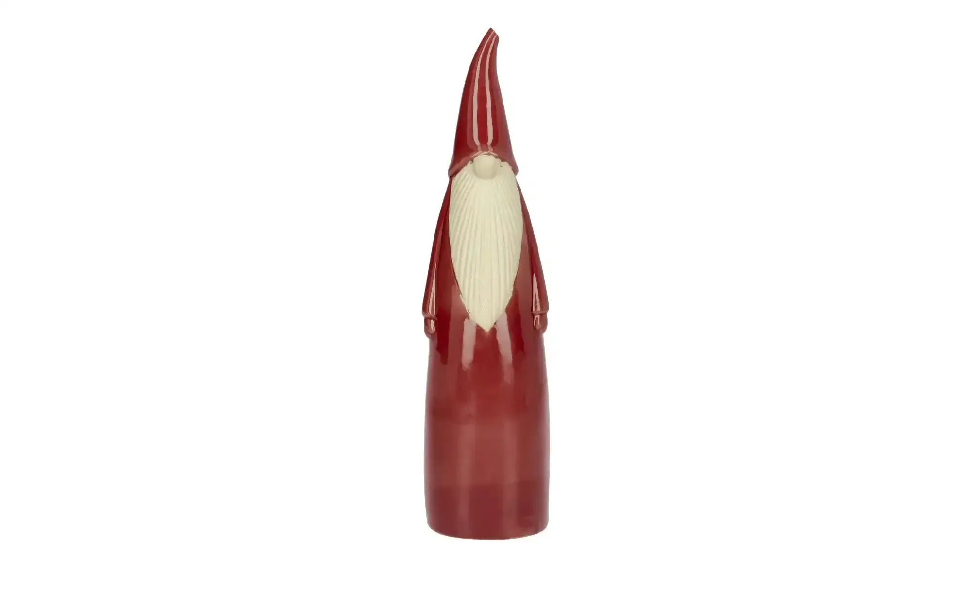 HOME STORY Figur Weihnachtsmann   , rot , Steingut , Maße (cm): B: 6,9 H: 27,2 T: 5.5