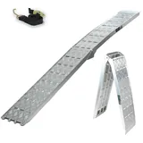 Baumarktplus TRUTZHOLM 1 x Auffahrrampe klappbar 226 cm Traglast 680 kg Alu grau Motorradrampe Verladerampe