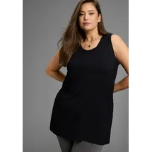 laura scott curve Longtop Große Größen aus fließendem Jersey mit lockerem Schnitt schwarz 56/58