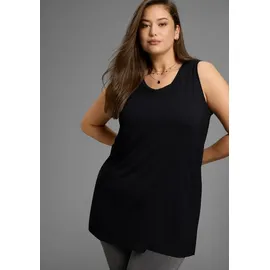 laura scott curve Longtop Große Größen aus fließendem Jersey mit lockerem Schnitt schwarz 56/58