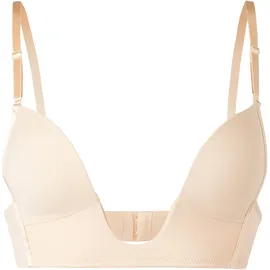 Magic Bodyfashion Bügelloser BH MAGIC BODYFASHION "V-Bra", Damen, Gr. 85, Cup D, braun (latte), Obermaterial: 82% Polyester, 18% Elasthan, unifarben, BHs, extrem tief fallender Ausschnitt und extra tiefer Rücken