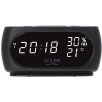 Adler AD 1186 Wecker Radio alarm clock Wand Digital clock Rechteck Schwarz