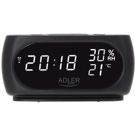Adler AD 1186 Wecker Radio alarm clock Wand Digital clock Rechteck Schwarz