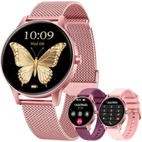Smartwatch Damen mit Bluetooth Anrufe Fitnessuhr: 1.27" HD Touchscreen Smart Watch mit Herzfrequenz Schlafmonitor Schrittzähler 100+ Sportmodi Fitness Tracker IP68 Wasserdicht Uhren Android und IOS