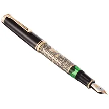 Pelikan Füllhalter Toledo 900, Schwarz, Feder EF (extra-fein), hochwertiger Kolbenfüller im Geschenk-Etui, 924589