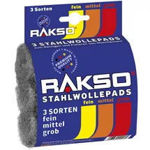 RAKSO Stahlwolle Polier- und Schleifpads 3 St.