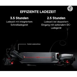 NINEBOT by Segway Kickscooter Max G3 D E-Scooter (11 Zoll, Schwarz/Silber/Rot)