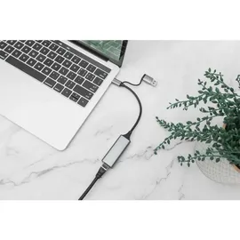 Digitus USB-C auf RJ-45 Adapter Grau