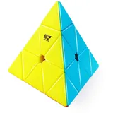 D-FantiX QYTOYS Qiming Pyramid Speed Cube Stickerless Triangle Cube, 3x3 Pyramide Zauberwürfel Puzzle