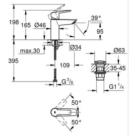 Grohe Start Einhandmischer Schwarz Matt