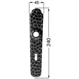 hans scheitter gmbh & co. kg Langschild 270Z PZ sichtbar verschraubt Schwarz