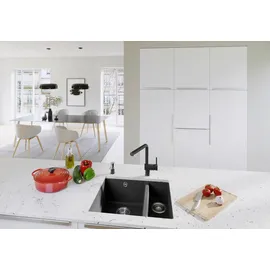 Blanco Rotan 340/160-U links Unterbau silgranit anthrazit Handbetätigung 555 x 460 mm