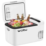 WOLTU Kompressor Kühlbox 22L Auto Kühlschrank, elektrische Kühlbox 12 V 230 V, Gefrierbox -20 °C bis 20 °C mit LED-Display USB-Anschluss, tragbare Gefrierschrank für LKW Reisemobil Camping Party