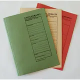 RNK Bauplanhefter neutral B4 3 Blatt grün/beige/rot VE=3 Stück