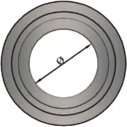 Pellet Rauchrohr Rosette - schwarz