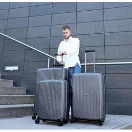 somko Wave Koffer-Set 3-tlg. anthrazit/schwarz
