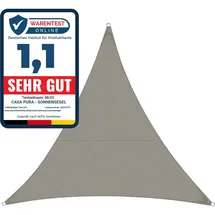 casa pura Wasserabweisendes Sonnensegel dreieckig 360 x 360 x 510 cm Grau