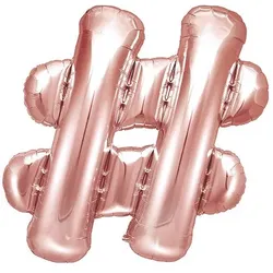 # Zeichen Folienballon roségold 35cm