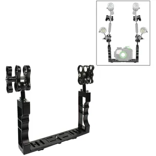 PULUZ Unterwasser-Videolichtstabilisator mit Doppel-Kugelklemme für Unterwasserkamera-Gehäuse