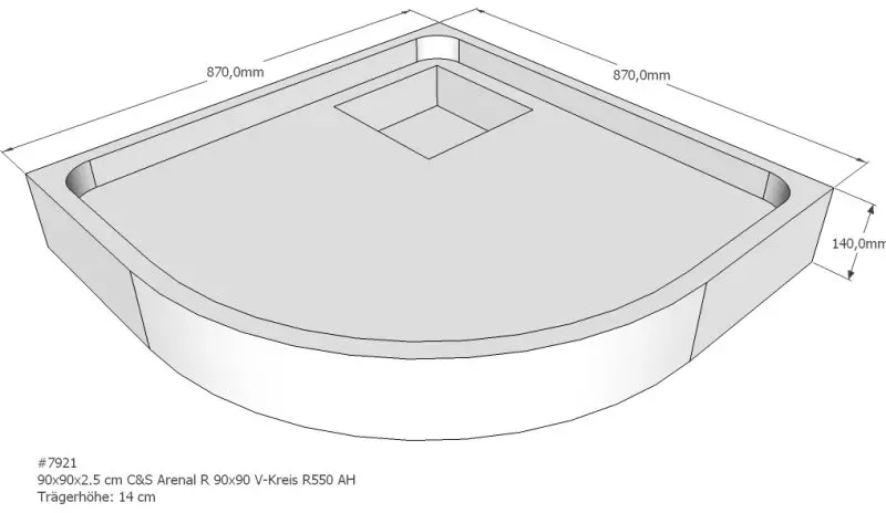 Schröder Duschwannenträger für Arenal R 90x90