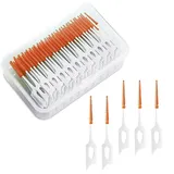 Visxcnu 200 Stück Slim Brush Interdentalbürste, Weiche Silikon Adaptive Interdentalbürste, Zahnstocher Zahnreinigung Zwischenräume, Tragbarer Dual-Use Zahnseide Stick für Reiniger Werkzeug