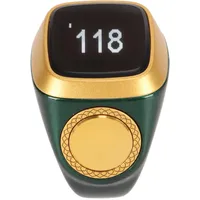 Smart Counter Ring, 18 Mm Digitaler Zähler-Fingerring, Zeitanzeige, Leichtes, Tragbares 0,49-Zoll-Display für die IQibla-App (Grün)
