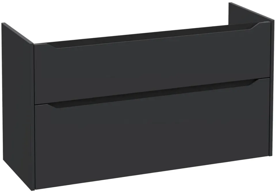 VitrA New Integra Square Waschtischunterschrank mit 2 Vollauszügen 117 x 45 x 65 cm Matt,80266 80266