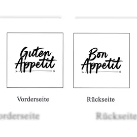 Ti-Flair 20 Servietten Guten Appetit | Bon Appetit | Spruch Motiv Geburtstagsservietten Partyservietten Motivservietten Weiß