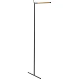 Yamazaki 5551 TOWER Leaning Corner Coat Hanger, black, Steel/Wood, 48.5 x 31.5 x 160 cm