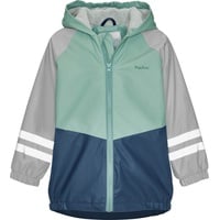 Playshoes Unisex Kinder Fleece-futter Regenmantel Regenjacke Regenbekleidung, Grün/grau, 104 EU