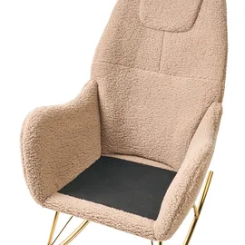 Beliani Schaukelsessel GULSELE Bouclé Beige