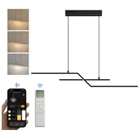 doporro LED Pendelleuchte LED-Hängeleuchte Esszimmer dimmbar Höhenverstellbar 24W Luvina10, CRI≥80; Drei Steuerungsmodi(APP, Fernbedienung, Wandschalter) schwarz