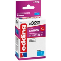 edding kompatibel zu Canon CLi-551XL cyan